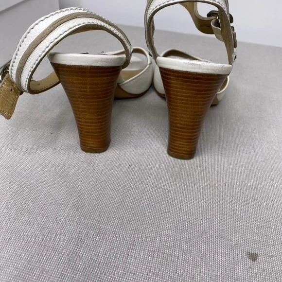 Chloe Prince white leather heeled sandals - Picture 7 of 12